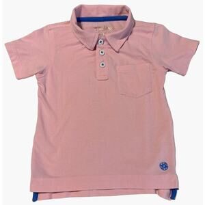 Lilly Pulitzer Boys Size Medium 6-7 Pink Pima Cotton Blend Tennis Tail Polo Top